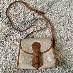 Dooney & Burke vintage purse, cream, pebbled leather